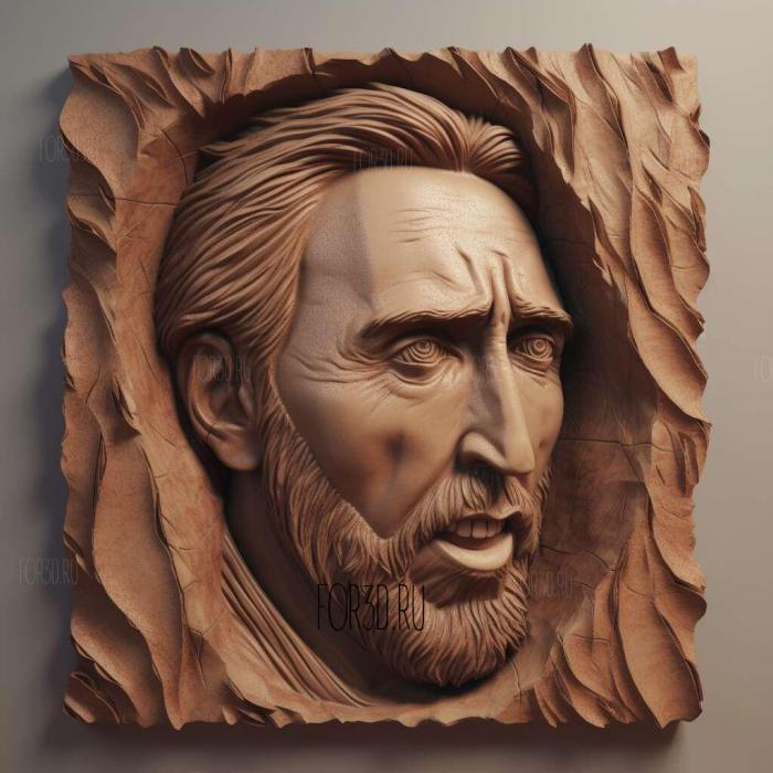 nicolas cage 4 stl model for CNC